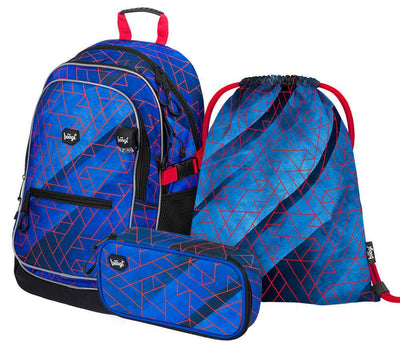 Core Trigo Rucksack-Set 3tlg: Rucksack, Federmäppchen, Turnbeutel