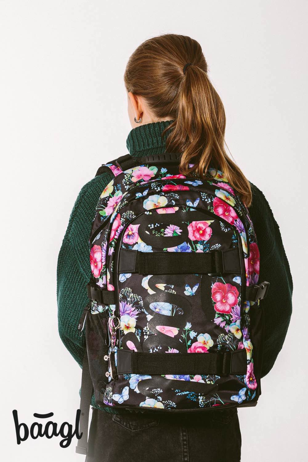 Schulrucksack Skate Flowers