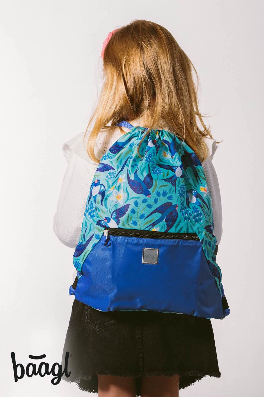 Turnbeutel mit Tasche Schwalben