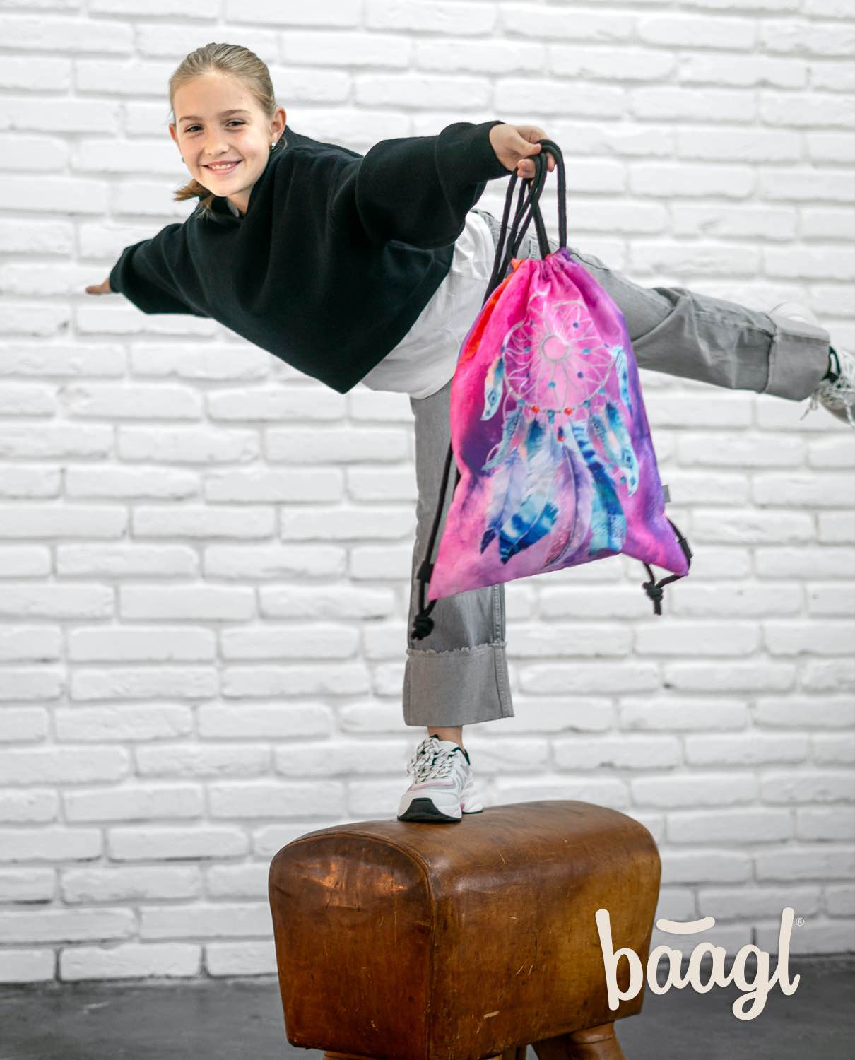 Turnbeutel Traumfänger Rosa