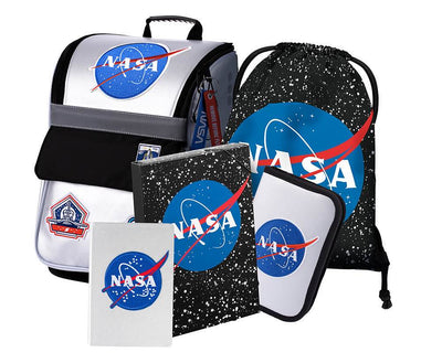 Zippy NASA Schulranzen-Set 5tlg: Schulranzen, Federmäppchen, Turnbeutel, Heftmappe, Notizbuch