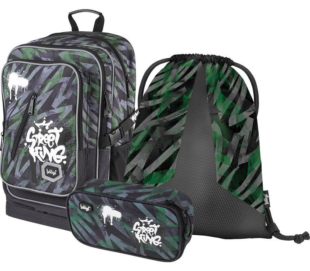 Cubic Street King Rucksack-Set 3tlg: Rucksack, Federmäppchen, Turnbeutel