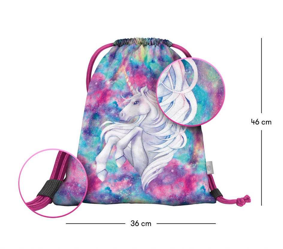 Shelly Unicorn Schulranzen-Set 3tlg: Schulranzen, Federmäppchen, Turnbeutel