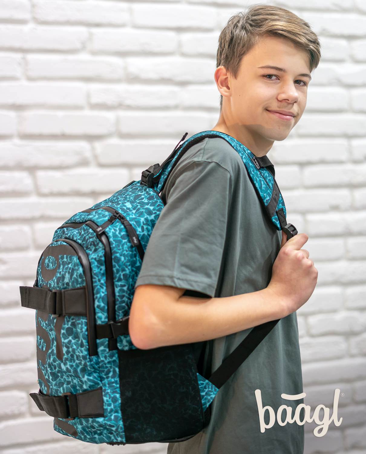 Skate Aquamarine Rucksack-Set 3tlg: Rucksack, Federmäppchen, Turnbeutel