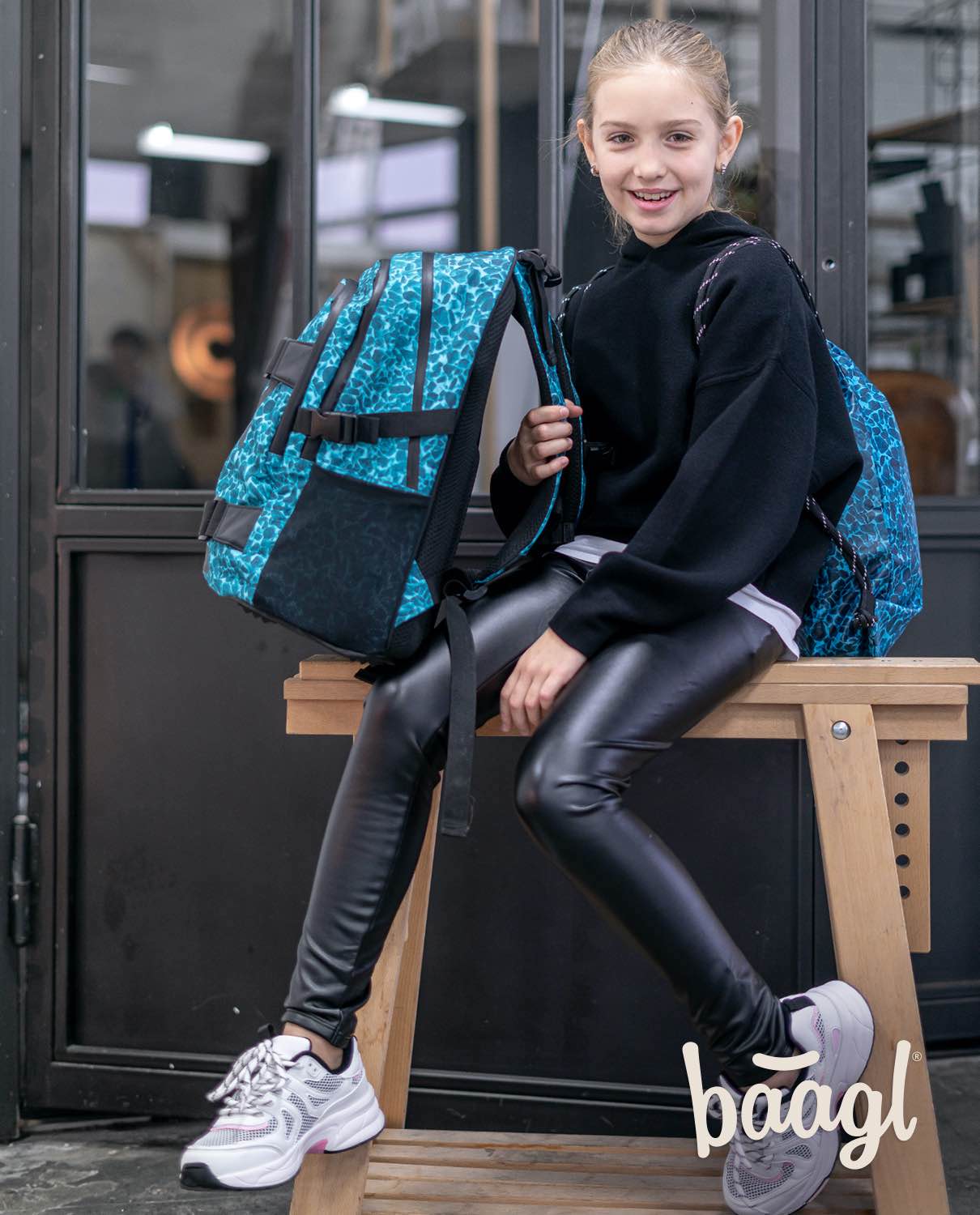 Skate Aquamarine Rucksack-Set 3tlg: Rucksack, Federmäppchen, Turnbeutel