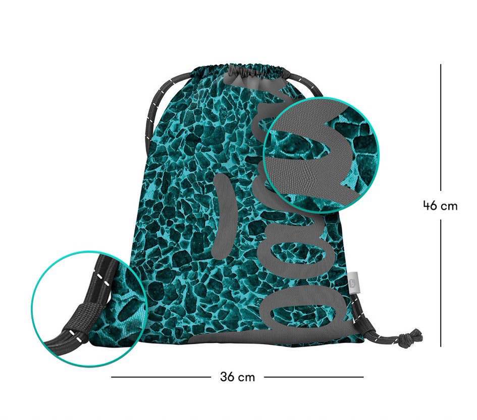 Skate Aquamarine Rucksack-Set 3tlg: Rucksack, Federmäppchen, Turnbeutel