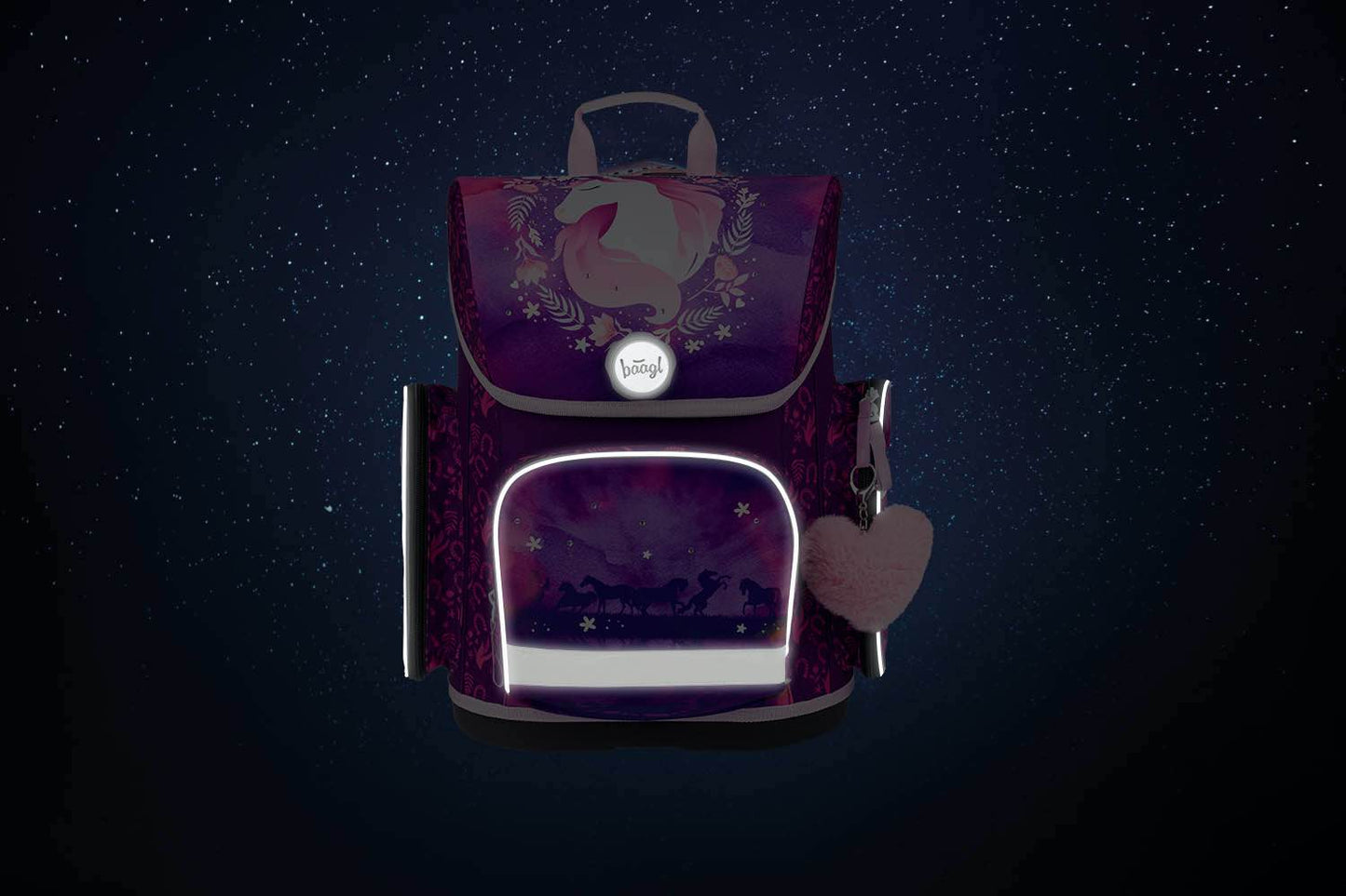 Ergo Pferd Schulranzen-Set 5tlg: Schulranzen, Federmäppchen, Turnbeutel, Brotdose, Heftmappe