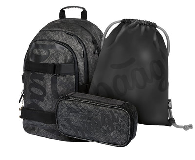 Skate Ash Rucksack-Set 3tlg: Rucksack, Federmäppchen, Turnbeutel