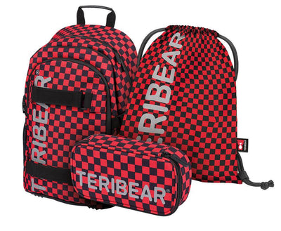 Skate TERIBEAR Rucksack-Set 3tlg: Rucksack, Federmäppchen, Turnbeutel