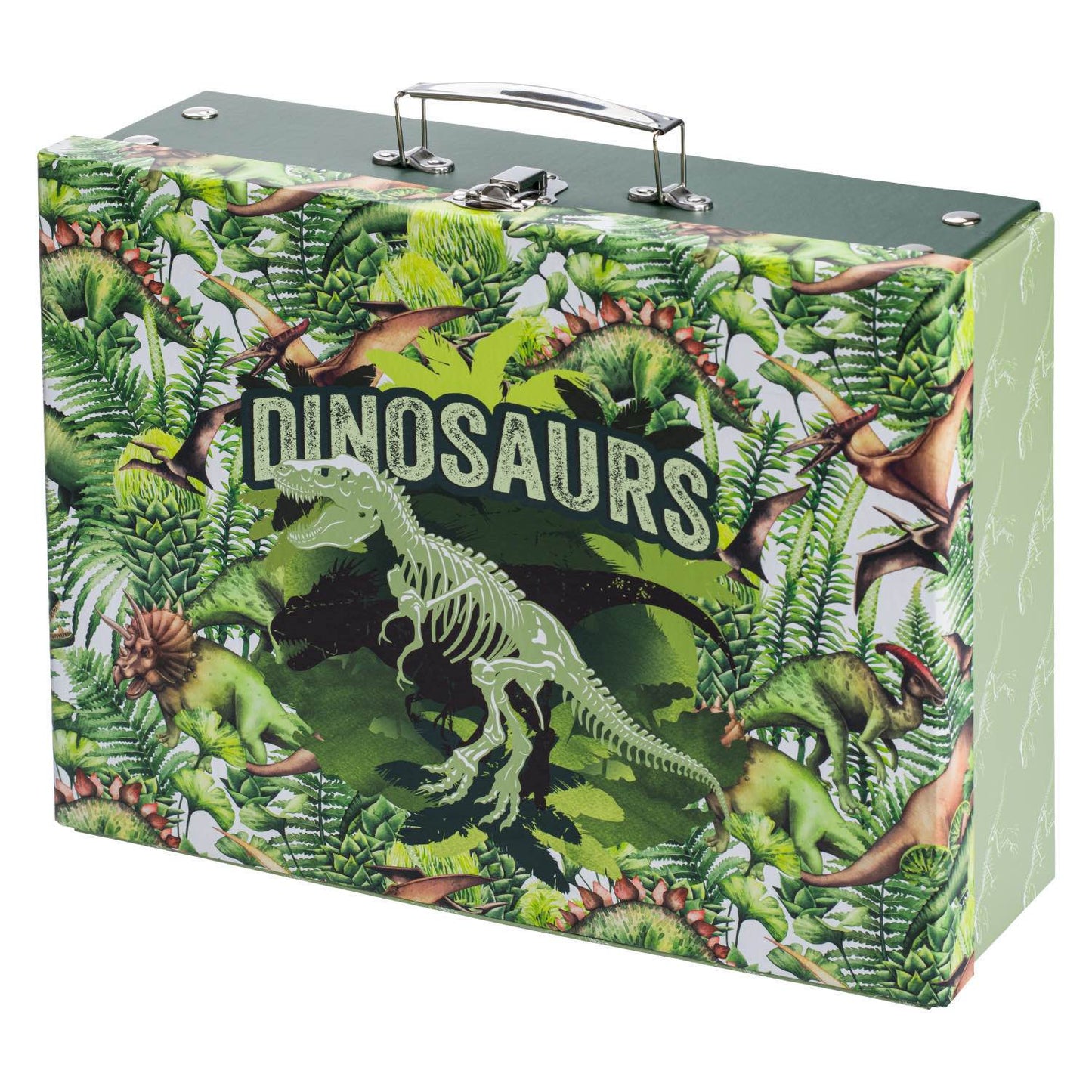 Faltkoffer für Schulmaterial Dinosaurier