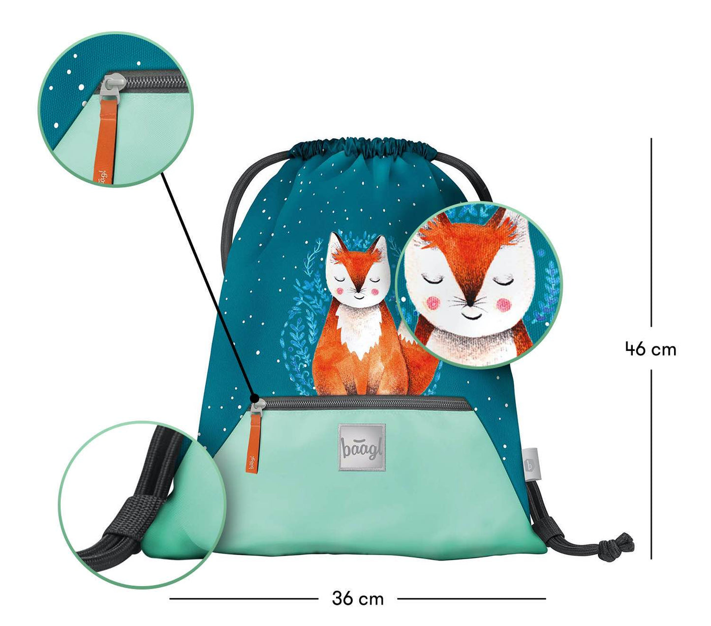 Zippy Fuchs Schulranzen-Set 3tlg: Schulranzen, Federmäppchen, Turnbeutel