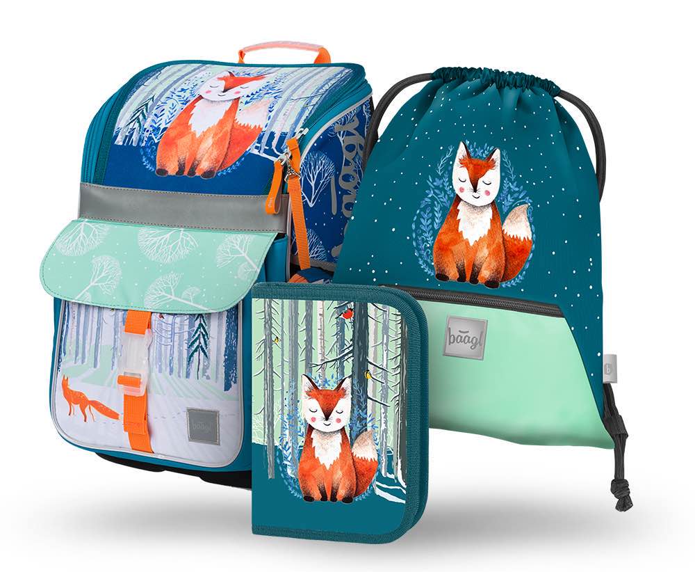 Zippy Fuchs Schulranzen-Set 3tlg: Schulranzen, Federmäppchen, Turnbeutel