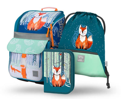 Zippy Fuchs Schulranzen-Set 3tlg: Schulranzen, Federmäppchen, Turnbeutel