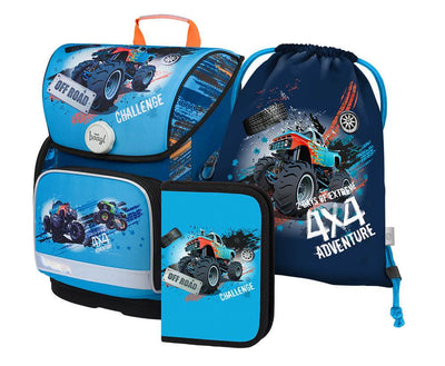 Ergo Truck Schulranzen-Set 3tlg: Schulranzen, Federmäppchen, Turnbeutel