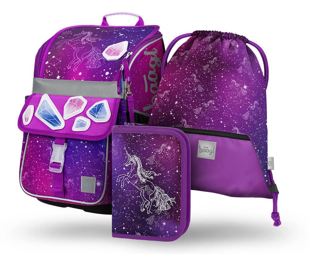 Zippy Unicorn Universe Kreativ Schulranzen-Set 3tlg: Schulranzen, Federmäppchen, Turnbeutel