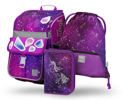 Zippy Unicorn Universe Kreativ Schulranzen-Set 3tlg: Schulranzen, Federmäppchen, Turnbeutel