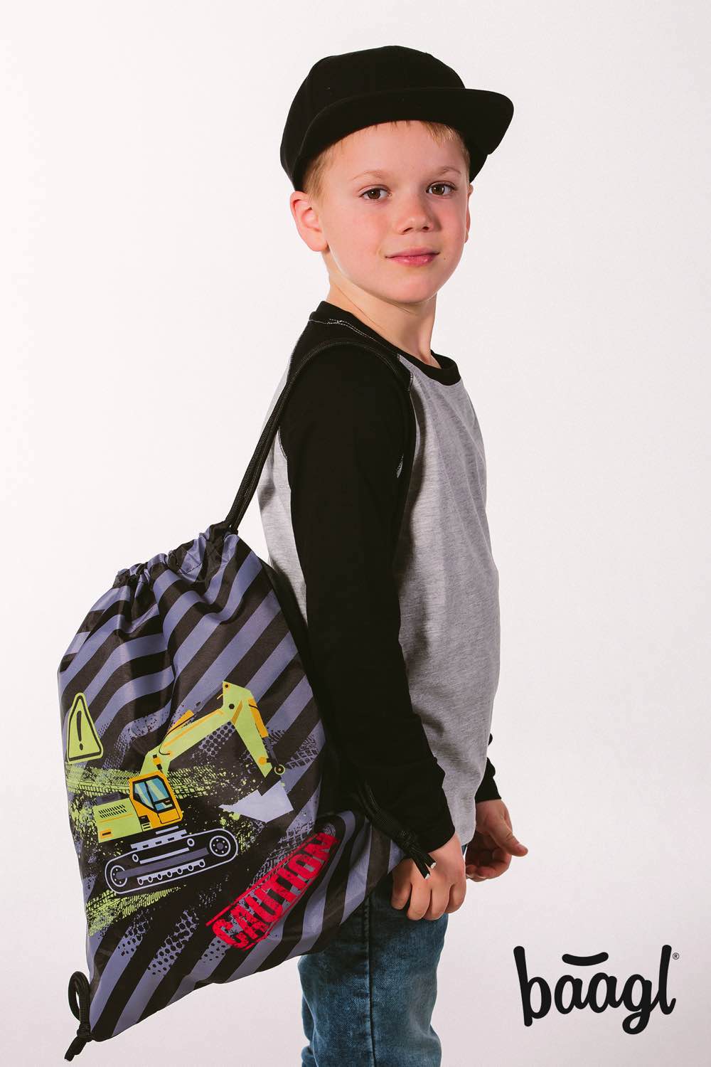 Ergo Bagger Schulranzen-Set 5tlg: Schulranzen, Federmäppchen, Turnbeutel, Brotdose, Heftmappe