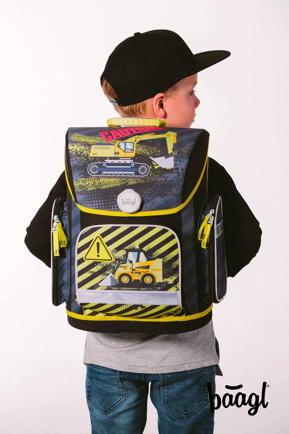 Ergo Bagger Schulranzen-Set 5tlg: Schulranzen, Federmäppchen, Turnbeutel, Brotdose, Heftmappe