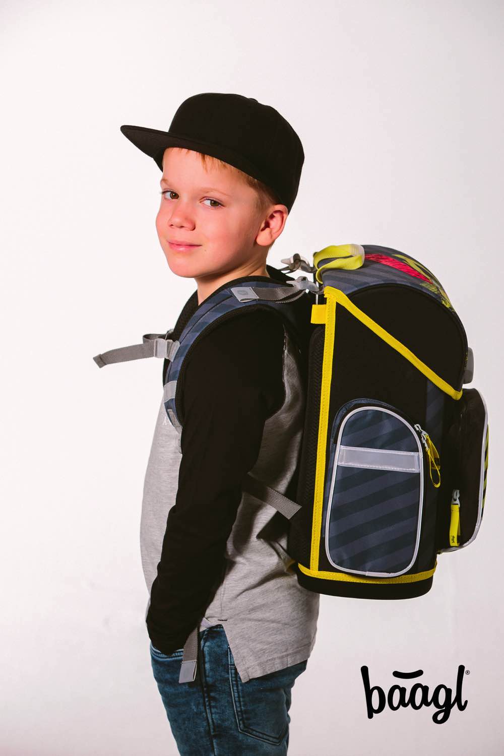 Ergo Bagger Schulranzen-Set 5tlg: Schulranzen, Federmäppchen, Turnbeutel, Brotdose, Heftmappe