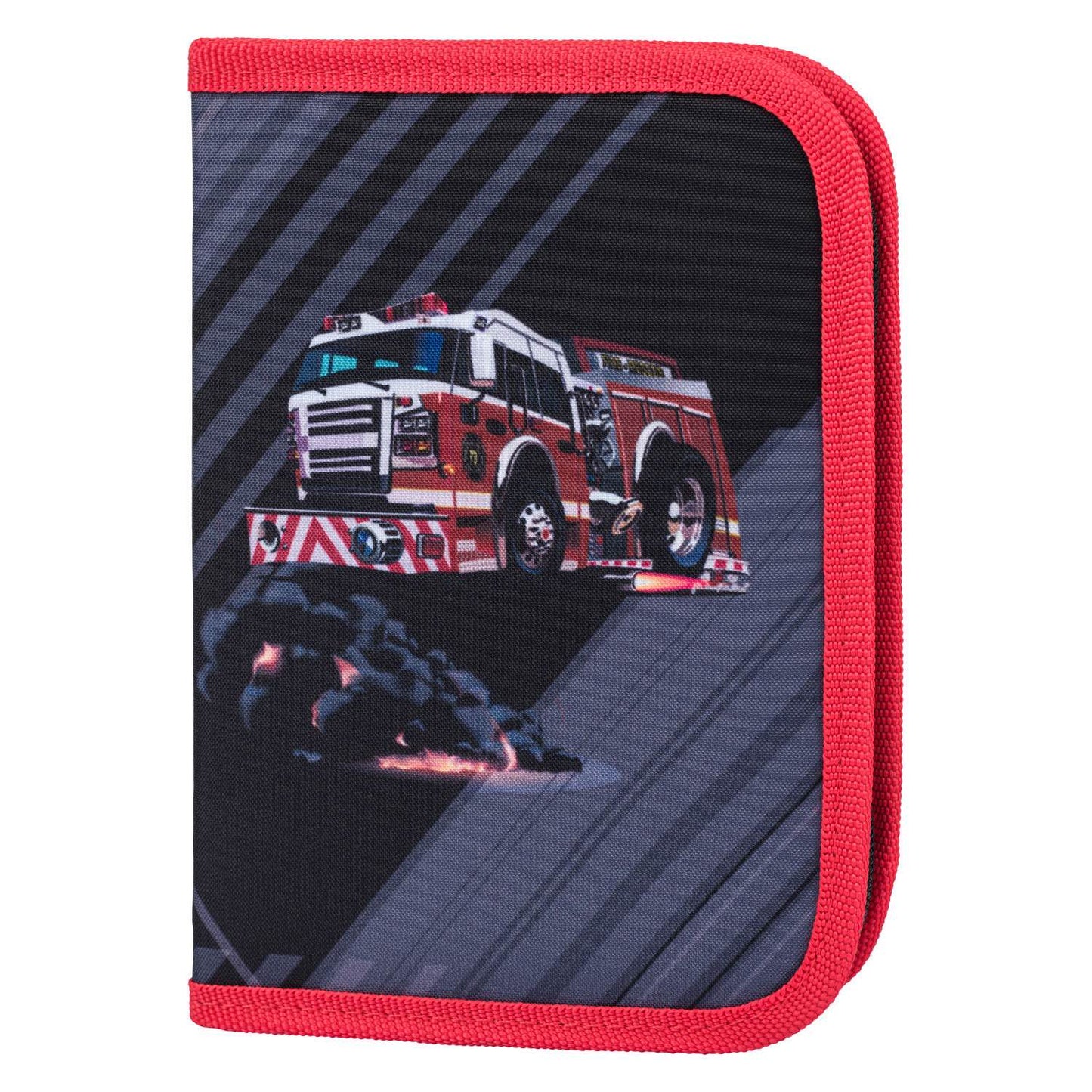 Ergo Feuerwehr Schulranzen-Set 5tlg: Schulranzen, Federmäppchen, Turnbeutel, Brotdose, Heftmappe