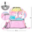 Turnbeutel mit Tasche Rainbow Unicorn