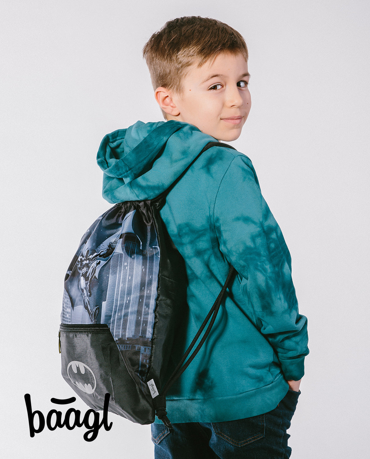 Turnbeutel mit Tasche Batman Dark City