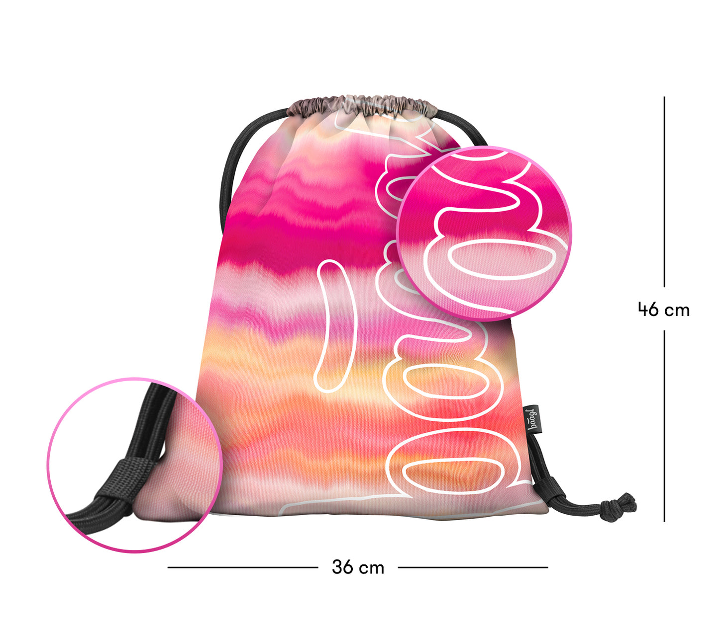 Turnbeutel Skate Pink Stripes