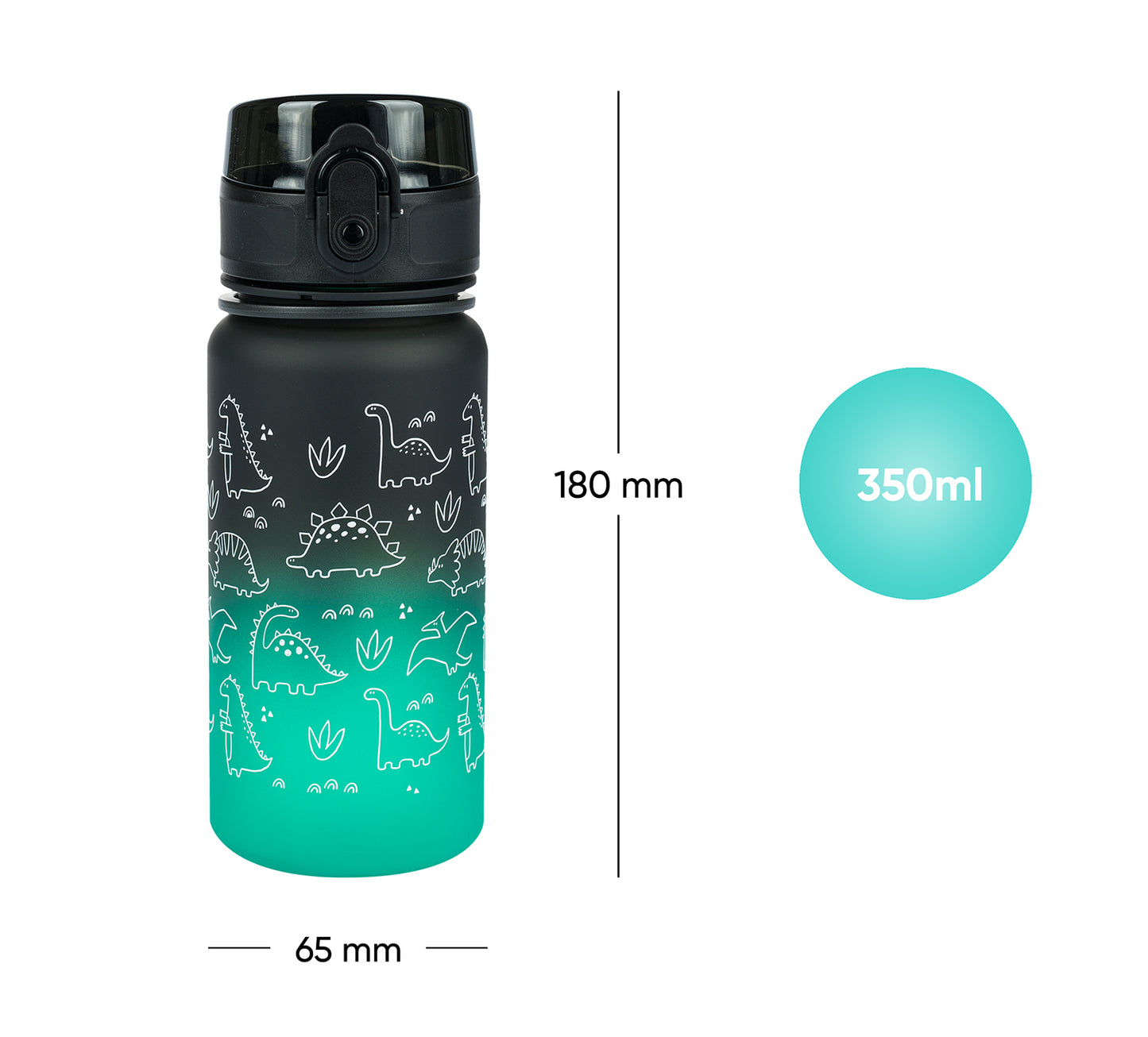 Tritan Trinkflasche Gradient Dino, 350 ml