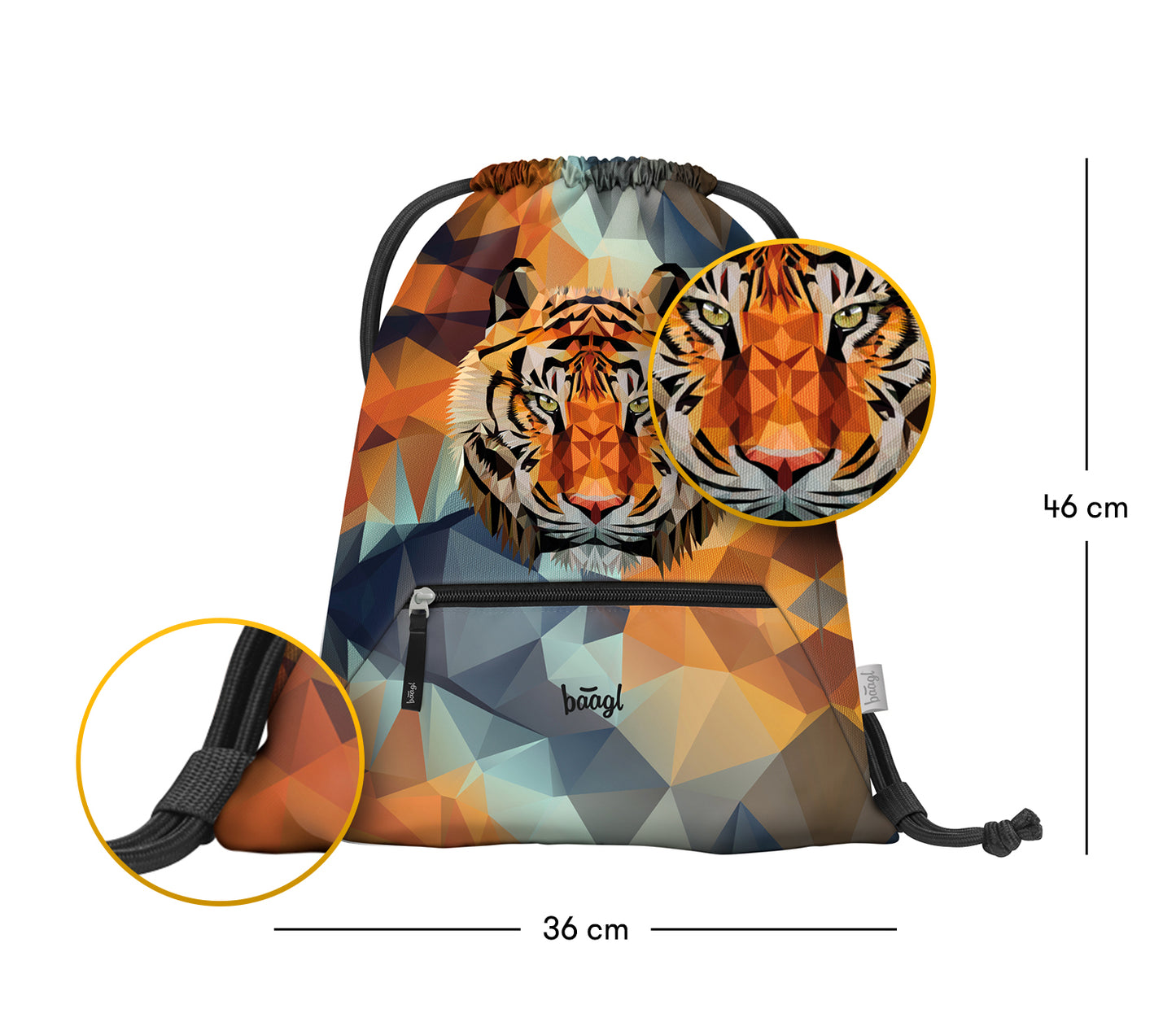 Shelly Wild Tiger Schulranzen-Set 3tlg: Schulranzen, Federmäppchen, Turnbeutel
