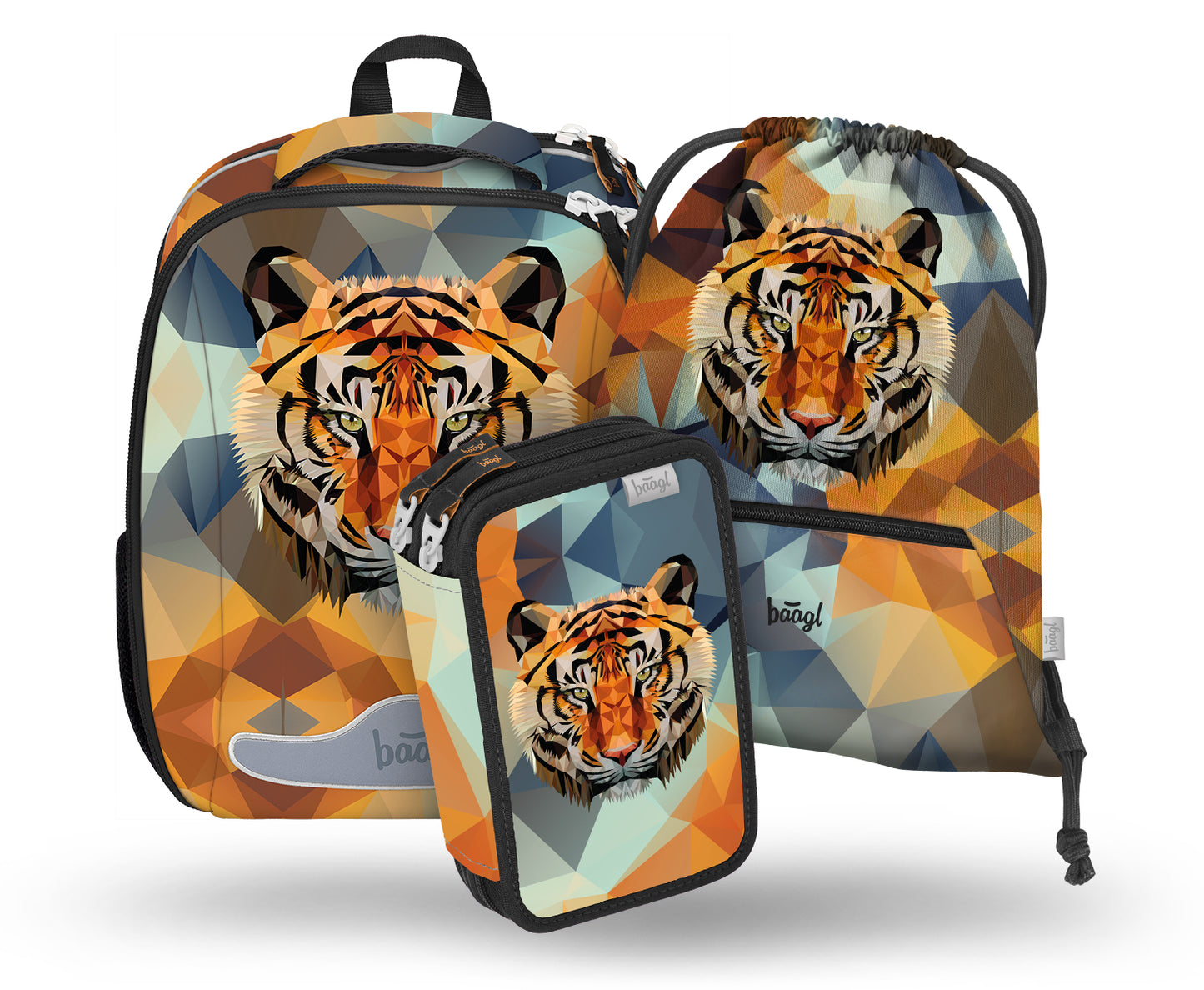 Shelly Wild Tiger Schulranzen-Set 3tlg: Schulranzen, Federmäppchen, Turnbeutel
