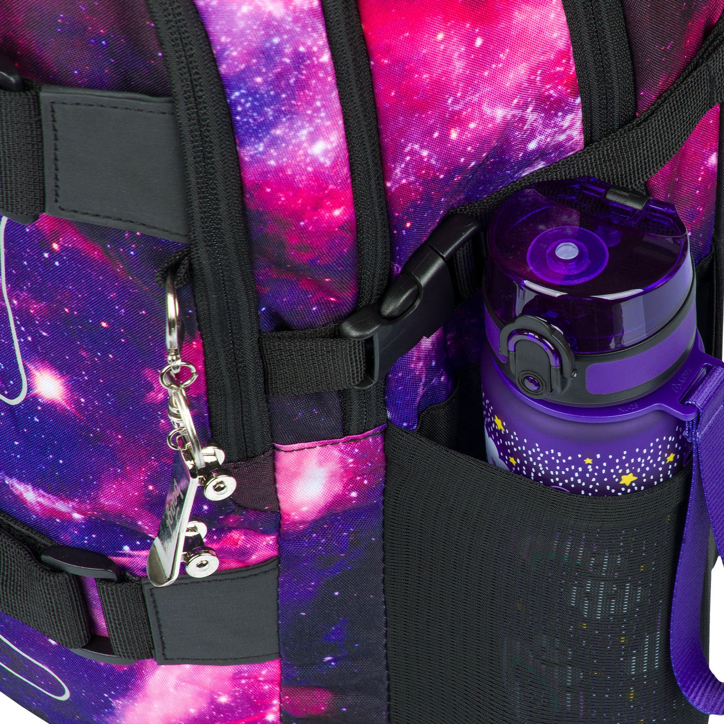 Skate Galaxy Rucksack-Set 5tlg: Rucksack, Federmäppchen, Turnbeutel, Geldbörse, Heftmappe