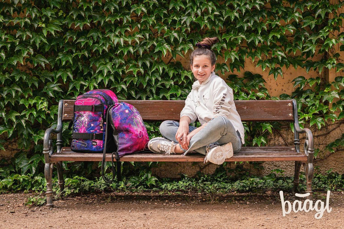 Skate Galaxy Rucksack-Set 5tlg: Rucksack, Federmäppchen, Turnbeutel, Geldbörse, Heftmappe
