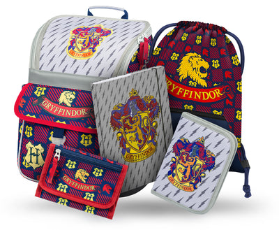 Zippy Harry Potter Gryffindor Schulranzen-Set 5tlg: Schulranzen, Federmäppchen, Turnbeutel, Brotdose, Geldbörse