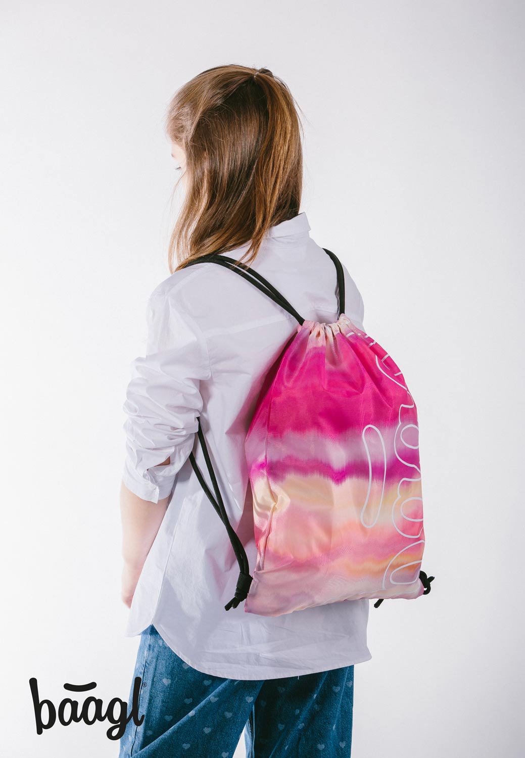Skate Pink Stripes Rucksack-Set 3tlg: Rucksack, Federmäppchen, Turnbeutel