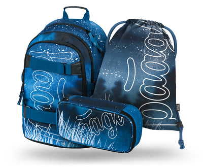 Skate Steel Rucksack-Set 3tlg: Rucksack, Federmäppchen, Turnbeutel