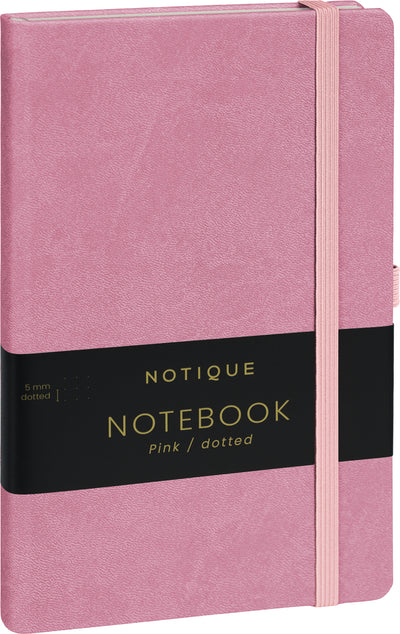 Notizbuch Rosa, gepunktet, 13 × 21 cm