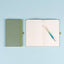 Notizbuch Grün, gepunktet, 13 × 21 cm
