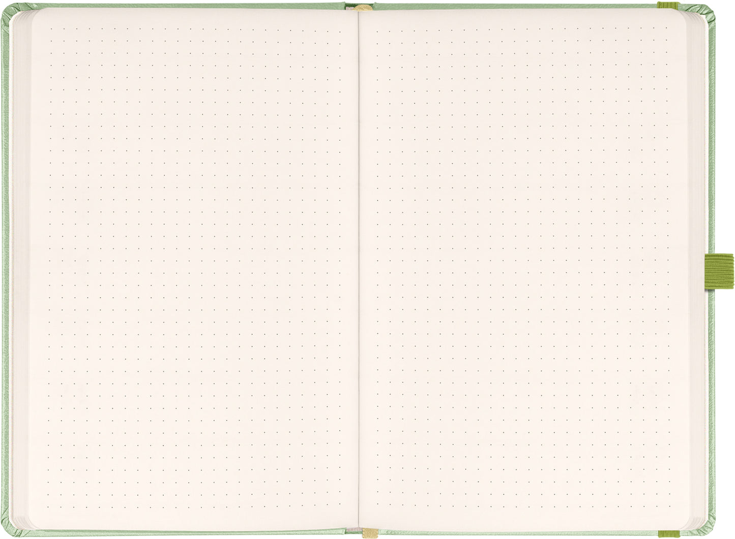 Notizbuch Grün, gepunktet, 13 × 21 cm