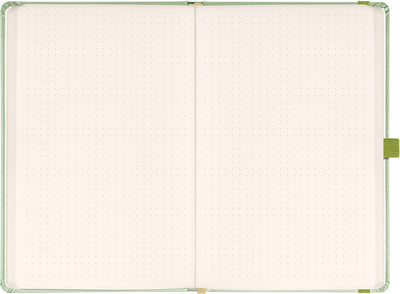 Notizbuch Grün, gepunktet, 13 × 21 cm