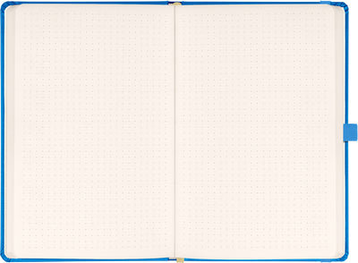 Notizbuch Blau, gepunktet, 13 × 21 cm