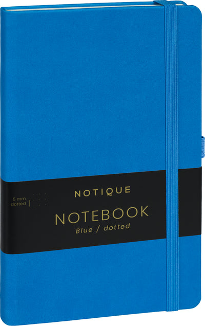 Notizbuch Blau, gepunktet, 13 × 21 cm