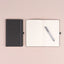 Notizbuch Grau, gepunktet, 13 × 21 cm