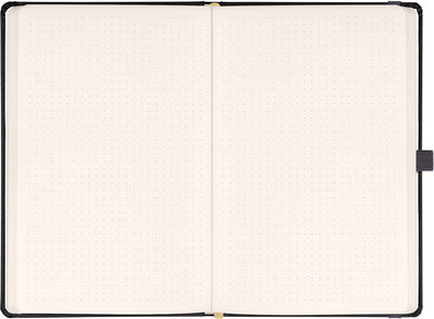 Notizbuch Grau, gepunktet, 13 × 21 cm