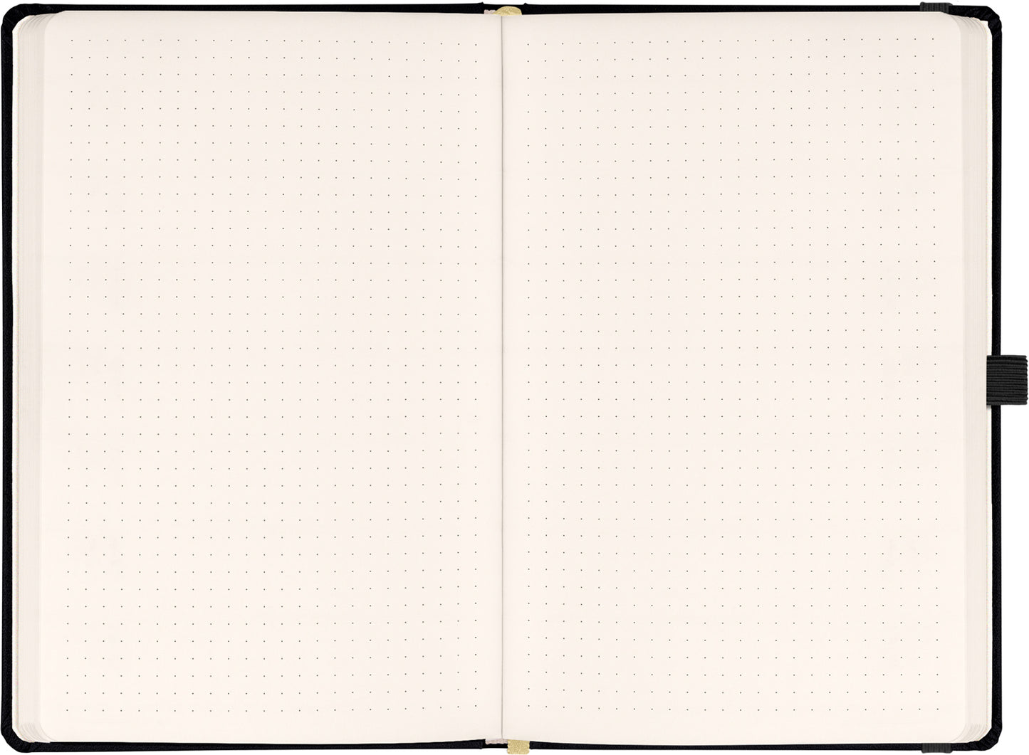 Notizbuch Schwarz, gepunktet, 13 × 21 cm
