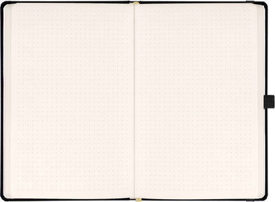 Notizbuch Schwarz, gepunktet, 13 × 21 cm