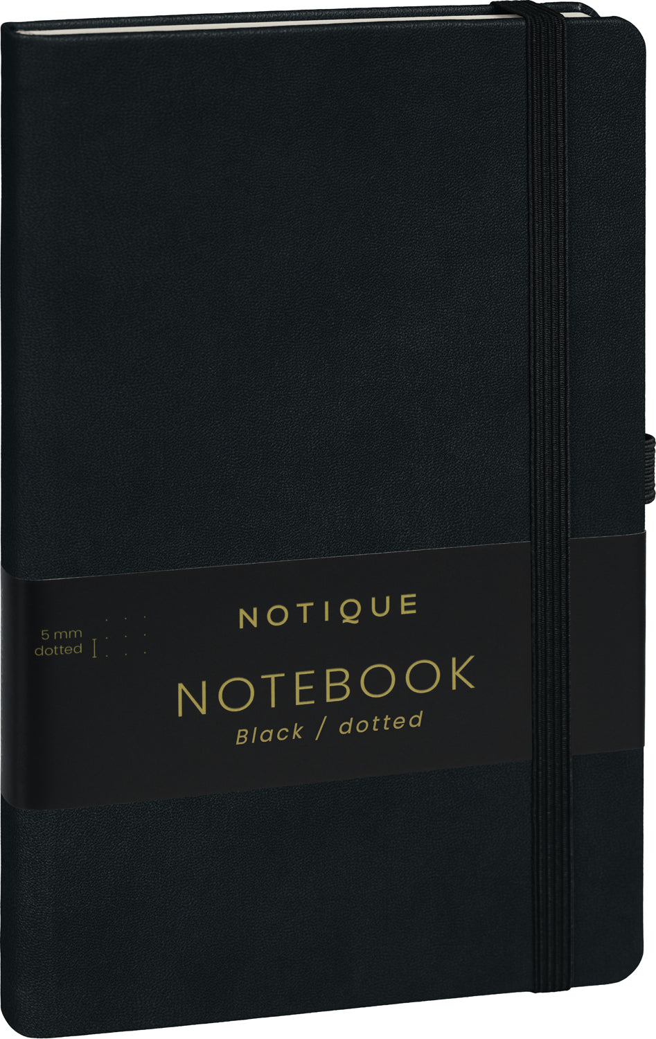 Notizbuch Schwarz, gepunktet, 13 × 21 cm