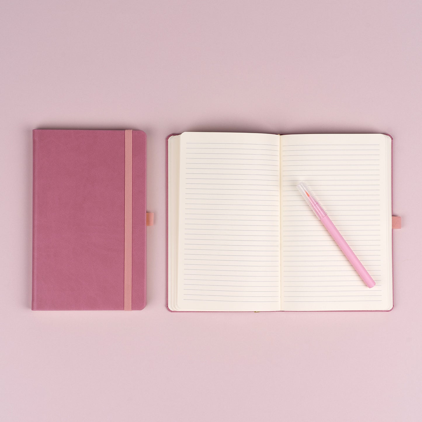Notizbuch Rosa, liniert, 13 × 21 cm