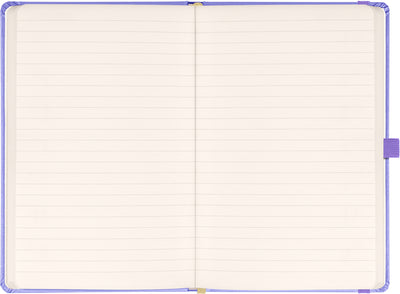 Notizbuch Lila, liniert, 13 × 21 cm