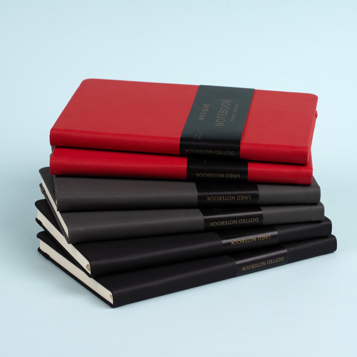 Notizbuch Grau, liniert, 13 × 21 cm