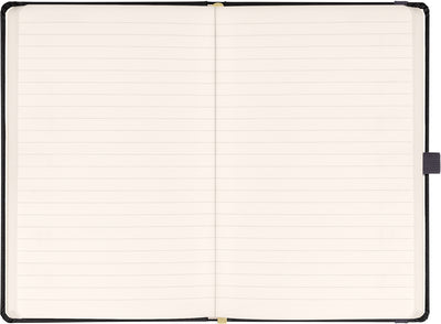 Notizbuch Grau, liniert, 13 × 21 cm